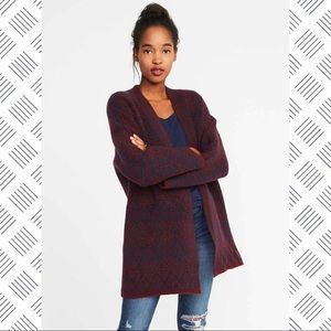 NWOT patterned cardi-coat.